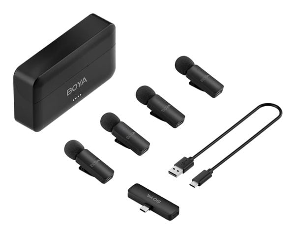 BOYA BY-V4U, Mikrofon med klemme, 20 - 20000 Hz, 16 bit, 48 kHz, 80 dB, Trådløs