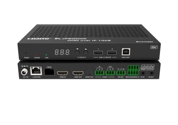 VivoLink JPEG2000 - Video/lyd/infrarød/seriel/KVM-forlenger - sender - HDMI - over CAT 5e/6/6a/7 - USB - 10/100/1000Base-T - opp til 100 m
