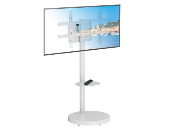 Techly ICA-TR55, 200 x 200 mm, 400 x 600 mm, -10 - 5°, 90°, Plast, Stål, Hvit