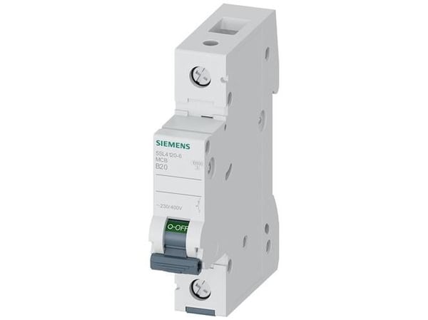 Siemensin 1-napainen katkaisija 20 A 230 V, 400 V 5SL4120-6 (5SL4120-6)