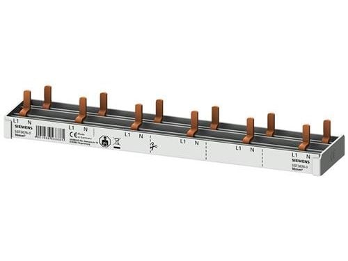 Siemens kopplingsskena 1P+N 10mm2 stift 12 moduler för 6x (AFDD 5SM6 + 6x 5SV1 / 5SL60) full isolering 5ST3676-0