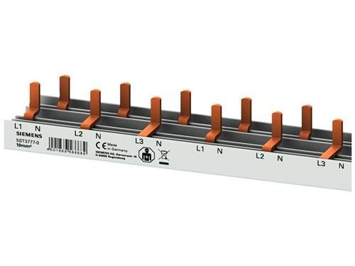Siemens 5ST37770 Tillbehör till elfördelarskåp Samlingsskena Antal rader 3 10 mm² 63 A 230 V Ledartyp = L, L, L, N 1 st