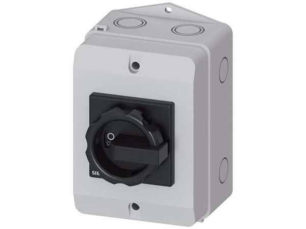 Lastfrånskiljare svart 3-polig 16 mm² 25 A 1 x slutkontakt, 1 x brytkontakt 690 V/AC Siemens 3LD21641GP51