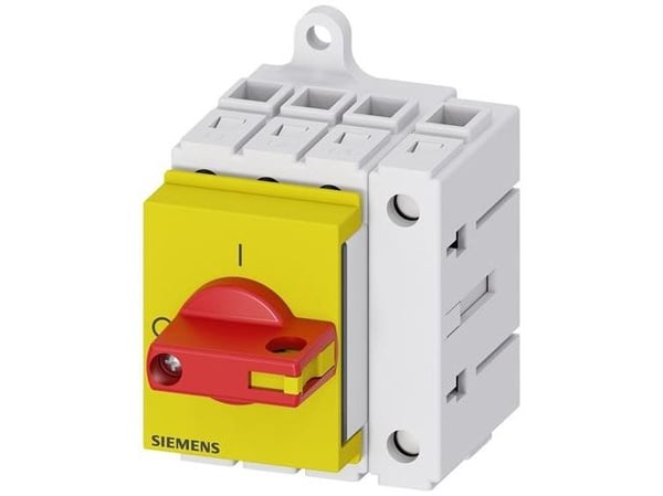 Siemens 3LD31300TL13, Kiertokytkin, 4P, Langallinen, Punainen, Valkoinen, Keltainen, IP40, Pölynkestävä
