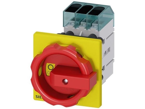 Lastfrånskiljarkontakt röd, gul 3-polig 16 mm² 63 A 690 V/AC Siemens 3LD34540TK53