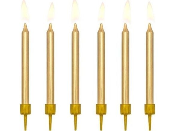 PartyDeco SCP-10-019ME, Rund, Guld, 6 styck