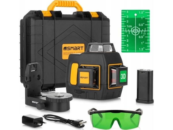 tasolaser 3x360, 40m, vihreä kaukosäädin, bluetooth