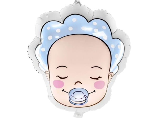 Folieballon baby boy ansigt
