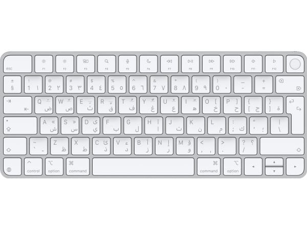 Apple Magic -näppäimistö Touch ID:llä - Näppäimistö - USB-C - langaton - Bluetooth - QWERTY - Arabia/Englanti