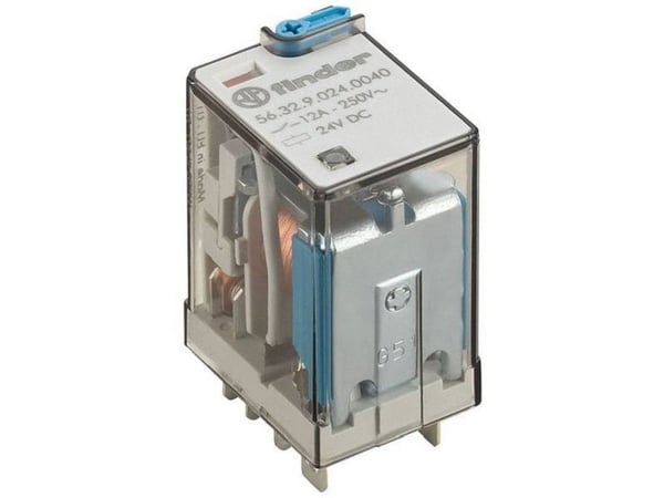 Finder 56.32.9.060.0040 Stikrelæ 60 V/DC 12 A 2 x omskifter 1 stk
