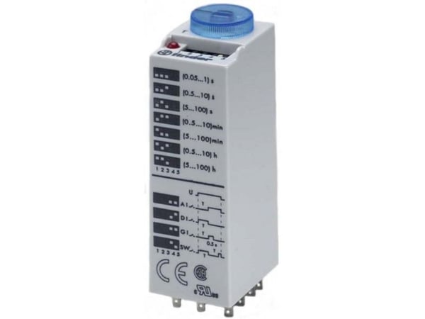 Finder 85.03.0.024.0000 Aikarele 24 V DC/AC 1 kpl Aika-alue: 0,05 - 360000 s 3 x vaihtokytkentä