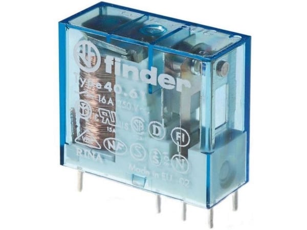 Finder 40.61.7.024.4001 Piirilevyrele 24 V/DC 16 A 1 x vaihtokosketin 1 kpl 1 kpl