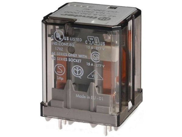 Finder 62.22.9.012.4300 PCB-rele 12 V/DC 16 A 2 x rajakytkin 10 kpl