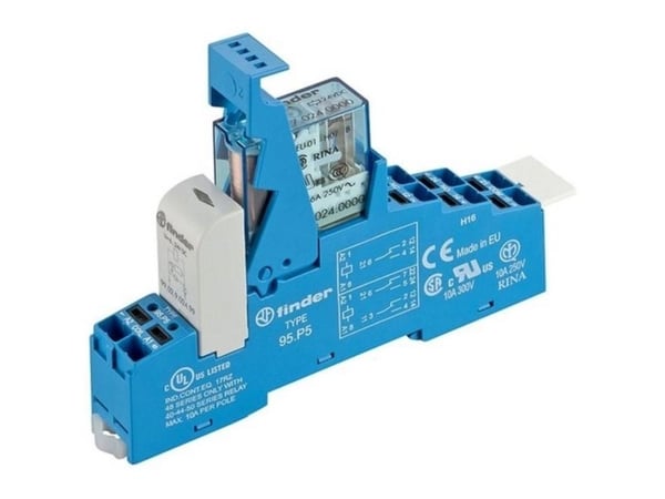 Finder 48.P5.9.024.0050 Koblingsrelæ 24 V/DC 8 A 2 x omskifter 10 stk