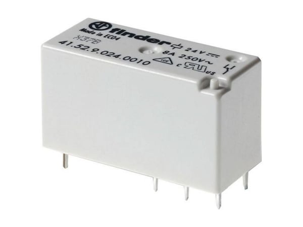 Finder 41.52.9.024.5011 printrelé 24 V/DC 8 A, 2 x omkobler