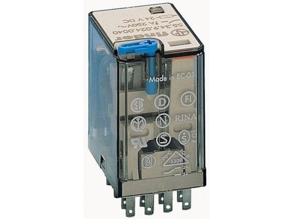 Finder 55.34.9.024.5000 Stikrelæ 24 V/DC 7 A 4 x omskifter 10 stk