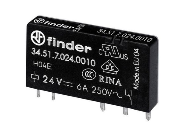 Finder 34.51.7.012.0310 printrelé 12 V/DC 6 A, 1 x sluttkontakt (1 stk.)