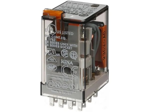 Finder stikrelé 55.34.8.230.5001 230 V AC 7 A 4 omkoblere (1 stk)