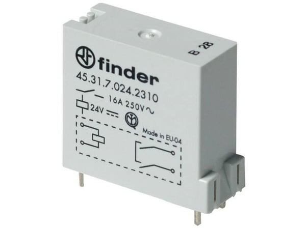 Finder 45.31.7.024.0310 printrelé 24 V/DC 16 A 1x sluttkontakt