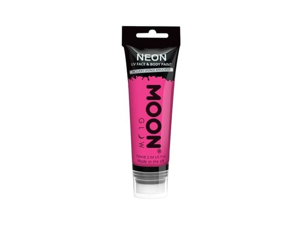 Pink neon UV krop og ansigstmaling, 75 ml. Pink neon UV krop og ansigstmaling, 75 ml.