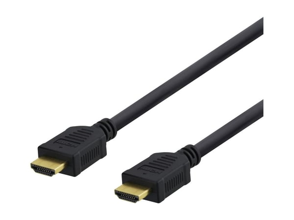 DELTACO HDMI-1015D - HDMI-kabel med Ethernet - HDMI hann til HDMI hann - 1.5 m - svart - 4K-støtte