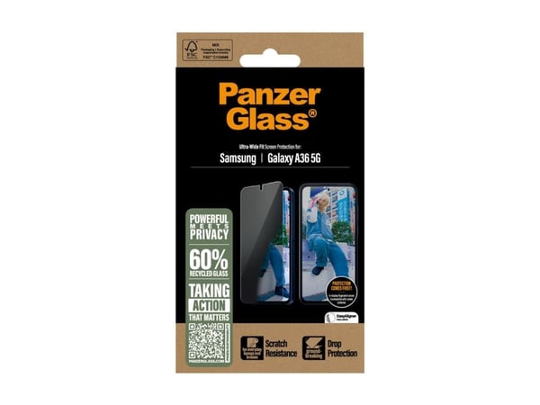 Panzer Glass PanzerGlass Ultra-Wide Fit Privacy Glass for Samsung Galaxy A36 5G