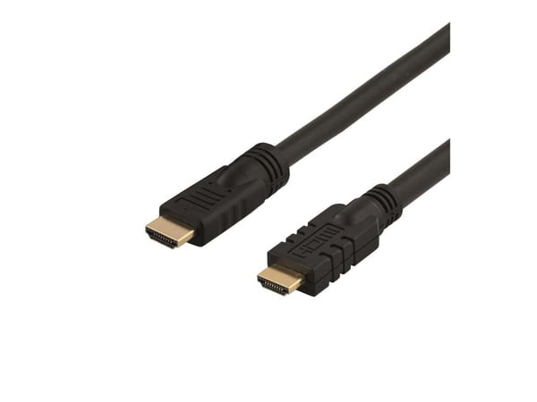 DELTACO HDMI-1250 - HDMI-kabel med Ethernet - HDMI hann til HDMI hann - 25 m - svart