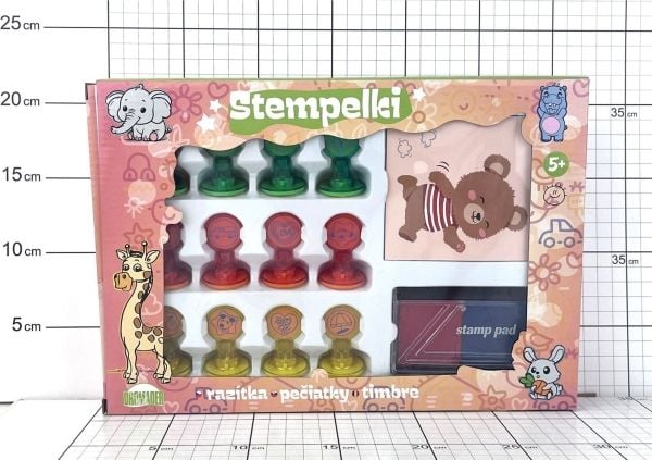 Dromader stempler i eske