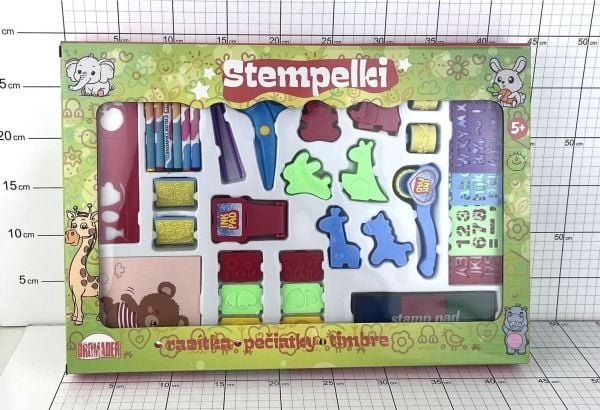 Dromader stempelsett i eske