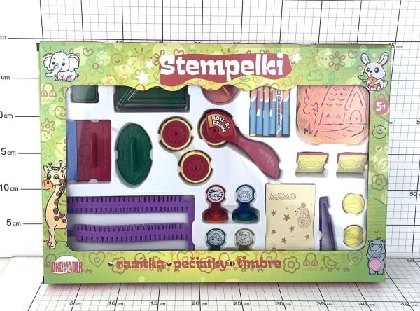 Dromader stempler i en eske