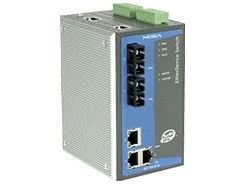 Moxa EtherDevice Switch EDS-505A-MM-ST - Switch - Styrt - 3 x 10/100 + 2 x 100Base-FX - DIN-skinnemonterbar