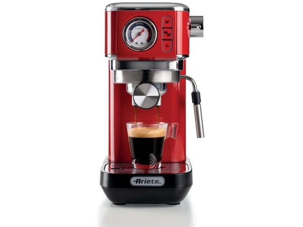 Ariete Moderna Line 1381/33, Espressomaskin, 1,1 l, Kaffe pute, Malt kaffe, 1300 W, Rød