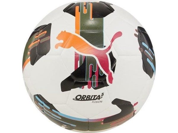 Puma fotboll Orbita 5 Fusion vit-orange-svart 84331 01, stl. 5
