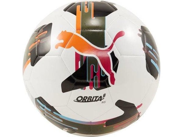 Puma grå fotballsko Orbita 6 MS hvit-oransje-svart 84335 01 4