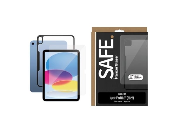 SAFE. by PanzerGlass - 2-i-1 Pakke - baksidedeksel for nettbrett - ultra-bred passform - polykarbonat, polyethlen-tereftalat (PET), selvhelbredende...
