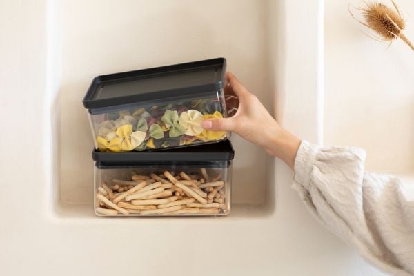 Brabantia Tasty+, Beholder, Rektangulær, 1,5 l, Grå, Gjennomsiktig, Plast, 220 mm