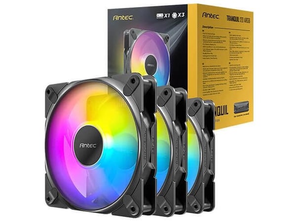 Antec TQ 12025 ARGB_3PK, Tuuletin, 12 cm, musta