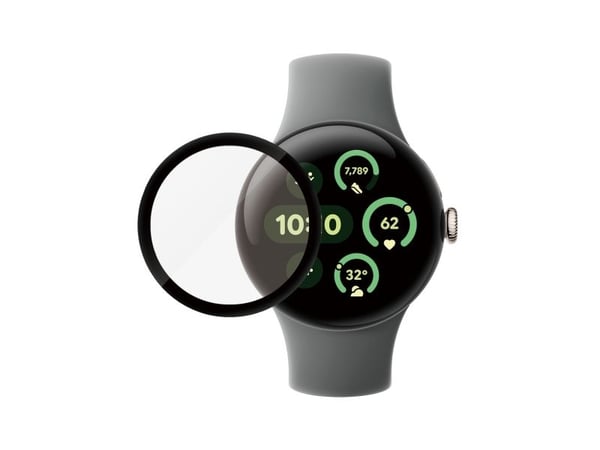 PanzerGlass - Skjermbeskyttelse for smart armbåndsur - ultrabred passform - glass - rammefarge svart - for Google Pixel Watch 3 (41 mm)