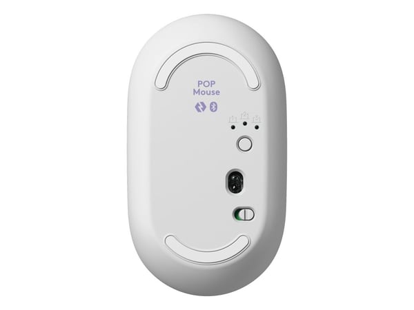 Logitech POP Icon Combo - Tastatur- og mussett - trådløs - Bluetooth LE - QWERTY - US International - lilla, elfenbenshvit