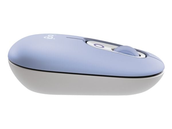 Logitech POP Icon Combo - Tastatur- og mussett - trådløs - Bluetooth LE - QWERTY - US International - lilla, elfenbenshvit