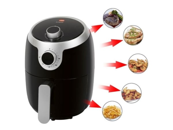 Bomann FR 6050 H CB - Varmluftsfritös - 1.8 liter - 1000 W - svart/silver