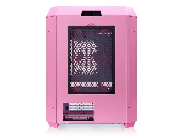 Thermaltake The Tower 600 - Mid tower - ATX - sidepanel med vindu (herdet glass) - ingen strømforsyning (PS/2) - boblerosa - USB/lyd