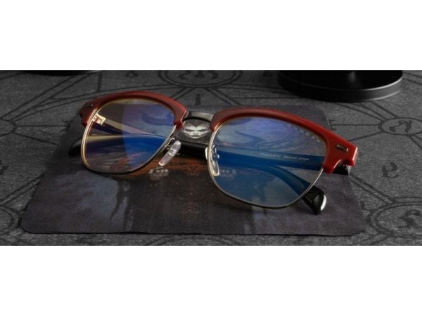Gunnar Optiks DBL-66601, Unisex, Rund, Klassisk, Sort, Rød, Metall, Nylon-polymer, Rav