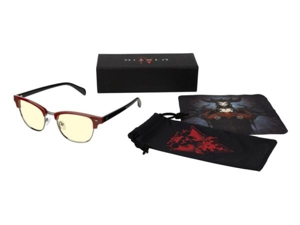Gunnar Optiks DBL-66601, Unisex, Rund, Klassisk, Sort, Rød, Metall, Nylon-polymer, Rav