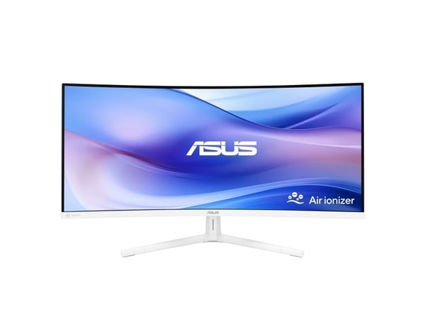 ASUS VU34WCIP-W - LED-skjerm - kurvet - 34" - 3440 x 1440 WQHD @ 100 Hz - VA - 300 cd/m² - 3000:1 - HDR10 - 1 ms - HDMI, DisplayPort, USB-C - høytt...