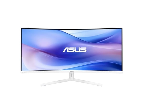 ASUS VU34WCIP-W - LED-skjerm - kurvet - 34" - 3440 x 1440 WQHD @ 100 Hz - VA - 300 cd/m² - 3000:1 - HDR10 - 1 ms - HDMI, DisplayPort, USB-C - høytt...