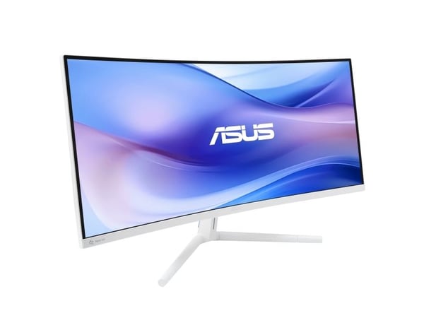 ASUS VU34WCIP-W - LED-skjerm - kurvet - 34" - 3440 x 1440 WQHD @ 100 Hz - VA - 300 cd/m² - 3000:1 - HDR10 - 1 ms - HDMI, DisplayPort, USB-C - høytt...