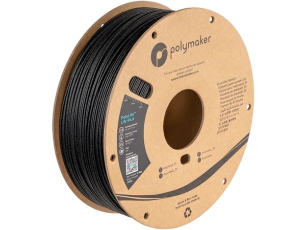 Poly Filament Polymaker PolyLite LW-PLA 1,75 mm 0,80 kg - Black} Poly Filament Polymaker PolyLite LW-PLA 1,75 mm 0,80 kg - Black}