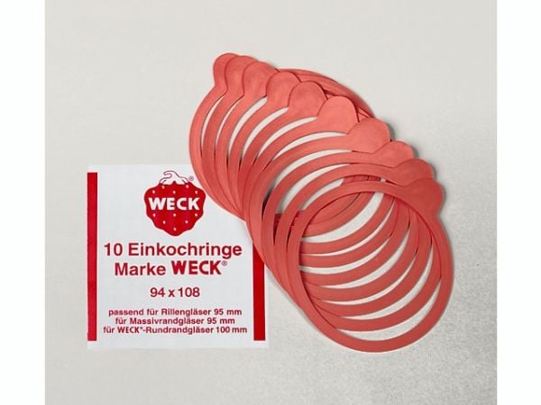 Kumirengas t/Ø10cm lasi Weck (RR100) 10kpl/pakkaus