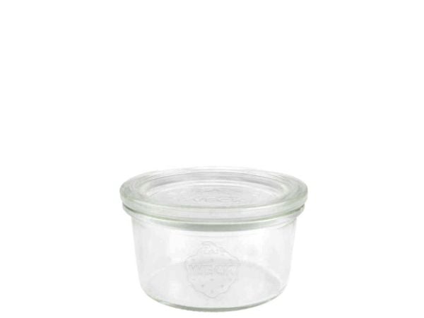 Sylteglas, Rund, Ø 100, højde 55 Glass, transparent, pakke a 6 stk Weck Fødevaregodkendt